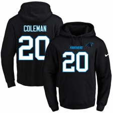 NFL Men's Nike Carolina Panthers #20 Kurt Coleman Black Name & Number Pullover Hoodie
