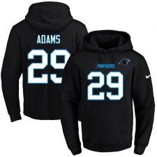 NFL Men's Nike Carolina Panthers #29 Mike Adams Black Name & Number Pullover Hoodie