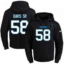 NFL Men's Nike Carolina Panthers #58 Thomas Davis Black Name & Number Pullover Hoodie