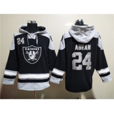 Men's Las Vegas Raiders #24 Johnathan Abram Black Ageless Must-Have Lace-Up Pullover Hoodie