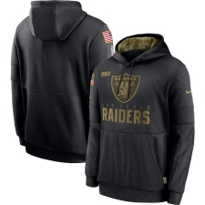Men's NFL Oakland Raiders 2020 Salute To Service Black Pullover Hoodie