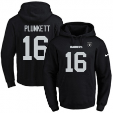 NFL Men's Nike Oakland Raiders #16 Jim Plunkett Black Name & Number Pullover Hoodie
