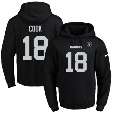 NFL Men's Nike Oakland Raiders #18 Connor Cook Black Name & Number Pullover Hoodie