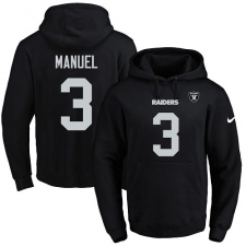 NFL Men's Nike Oakland Raiders #3 E. J. Manuel Black Name & Number Pullover Hoodie
