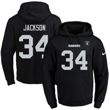 NFL Men's Nike Oakland Raiders #34 Bo Jackson Black Name & Number Pullover Hoodie