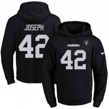 NFL Men's Nike Oakland Raiders #42 Karl Joseph Black Name & Number Pullover Hoodie