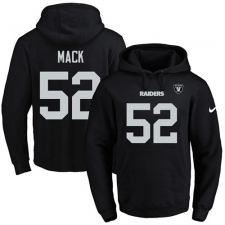 NFL Men's Nike Oakland Raiders #52 Khalil Mack Black Name & Number Pullover Hoodie