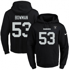 NFL Men's Nike Oakland Raiders #53 NaVorro Bowman Black Name & Number Pullover Hoodie