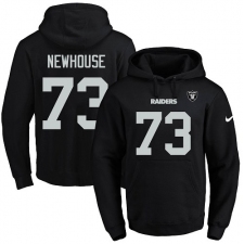 NFL Men's Nike Oakland Raiders #73 Marshall Newhouse Black Name & Number Pullover Hoodie