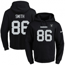 NFL Men's Nike Oakland Raiders #86 Lee Smith Black Name & Number Pullover Hoodie