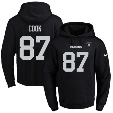 NFL Men's Nike Oakland Raiders #87 Jared Cook Black Name & Number Pullover Hoodie
