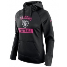 NFL Oakland Raiders Nike Women's Breast Cancer Awareness Circuit Performance Pullover Hoodie - Black