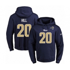 Football Men's Los Angeles Rams #20 Troy Hill Navy Blue Name & Number Pullover Hoodie