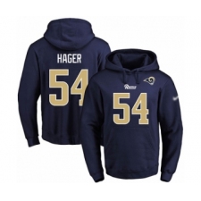 Football Men's Los Angeles Rams #54 Bryce Hager Navy Blue Name & Number Pullover Hoodie