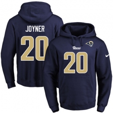 NFL Men's Nike Los Angeles Rams #20 Lamarcus Joyner Navy Blue Name & Number Pullover Hoodie