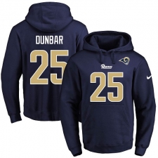 NFL Men's Nike Los Angeles Rams #25 Lance Dunbar Navy Blue Name & Number Pullover Hoodie