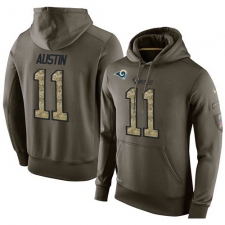 NFL Nike Los Angeles Rams #11 Tavon Austin Green Salute To Service Men's Pullover Hoodie