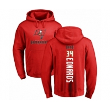 Football Tampa Bay Buccaneers #34 Mike Edwards Red Backer Pullover Hoodie