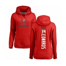 Football Women's Tampa Bay Buccaneers #34 Mike Edwards Red Backer Pullover Hoodie