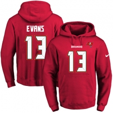 NFL Men's Nike Tampa Bay Buccaneers #13 Mike Evans Red Name & Number Pullover Hoodie