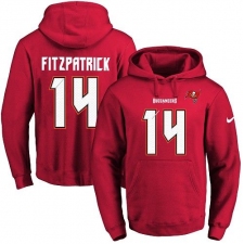 NFL Men's Nike Tampa Bay Buccaneers #14 Ryan Fitzpatrick Red Name & Number Pullover Hoodie