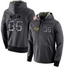 NFL Men's Nike Tampa Bay Buccaneers #36 Robert McClain Stitched Black Anthracite Salute to Service Player Performance Hoodie