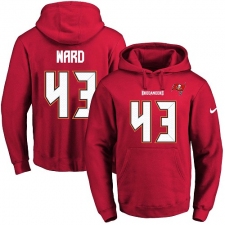 NFL Men's Nike Tampa Bay Buccaneers #43 T.J. Ward Red Name & Number Pullover Hoodie