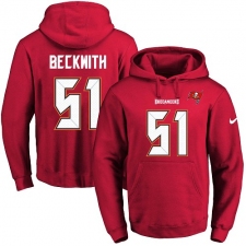 NFL Men's Nike Tampa Bay Buccaneers #51 Kendell Beckwith Red Name & Number Pullover Hoodie