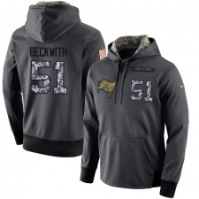 NFL Men's Nike Tampa Bay Buccaneers #51 Kendell Beckwith Stitched Black Anthracite Salute to Service Player Performance Hoodie