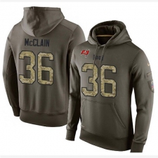 NFL Nike Tampa Bay Buccaneers #36 Robert McClain Green Salute To Service Men's Pullover Hoodie