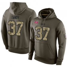 NFL Nike Tampa Bay Buccaneers #37 Keith Tandy Green Salute To Service Men's Pullover Hoodie