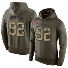 NFL Nike Tampa Bay Buccaneers #92 William Gholston Green Salute To Service Men's Pullover Hoodie