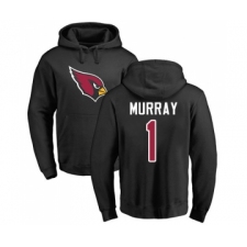 Football Arizona Cardinals #1 Kyler Murray Black Name & Number Logo Pullover Hoodie