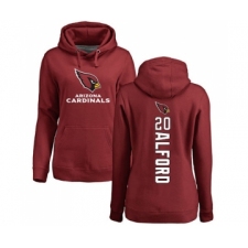 Football Women's Arizona Cardinals #20 Robert Alford Maroon Backer Pullover Hoodie