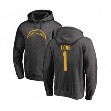 Football Los Angeles Chargers #1 Ty Long Ash One Color Pullover Hoodie