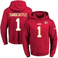 NFL Men's Nike Kansas City Chiefs #1 Leon Sandcastle Red Name & Number Pullover Hoodie