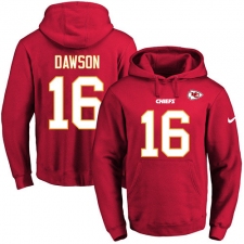 NFL Men's Nike Kansas City Chiefs #16 Len Dawson Red Name & Number Pullover Hoodie