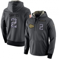 NFL Men's Nike Kansas City Chiefs #2 Cairo Santos Stitched Black Anthracite Salute to Service Player Performance Hoodie