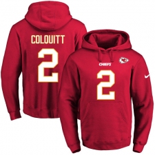 NFL Men's Nike Kansas City Chiefs #2 Dustin Colquitt Red Name & Number Pullover Hoodie