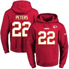 NFL Men's Nike Kansas City Chiefs #22 Marcus Peters Red Name & Number Pullover Hoodie