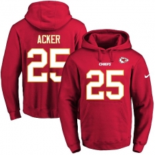 NFL Men's Nike Kansas City Chiefs #25 Kenneth Acker Red Name & Number Pullover Hoodie