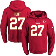 NFL Men's Nike Kansas City Chiefs #27 Kareem Hunt Red Name & Number Pullover Hoodie