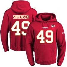 NFL Men's Nike Kansas City Chiefs #49 Daniel Sorensen Red Name & Number Pullover Hoodie