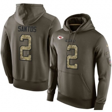 NFL Nike Kansas City Chiefs #2 Cairo Santos Green Salute To Service Men's Pullover Hoodie