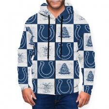 Colts Team Ugly Christmas Men's Zip Hooded Sweatshirt