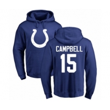 Football Indianapolis Colts #15 Parris Campbell Royal Blue Name & Number Logo Pullover Hoodie