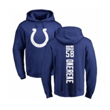 Football Indianapolis Colts #58 Bobby Okereke Royal Blue Backer Pullover Hoodie