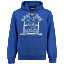 NFL Baltimore Colts Mitchell & Ness Retro Pullover Hoodie - Royal