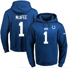 NFL Men's Nike Indianapolis Colts #1 Pat McAfee Royal Blue Name & Number Pullover Hoodie