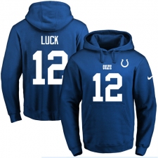 NFL Men's Nike Indianapolis Colts #12 Andrew Luck Royal Blue Name & Number Pullover Hoodie